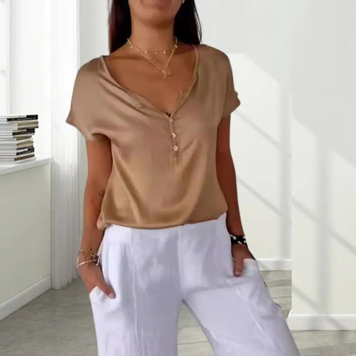 Anna - Elegante Top a V Profonda