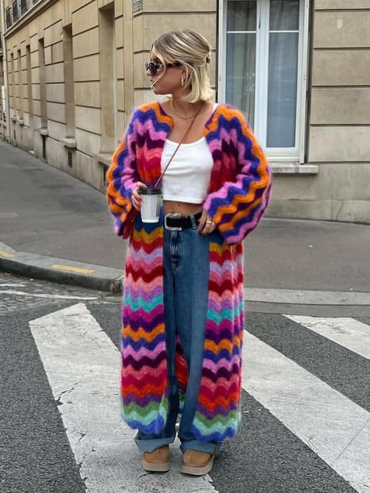 Nina - Cardigan in Cotone Onde di Eleganza