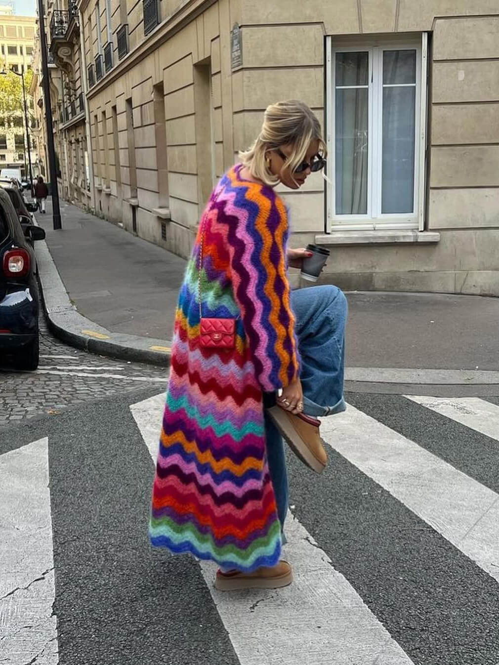 Nina - Cardigan in Cotone Onde di Eleganza