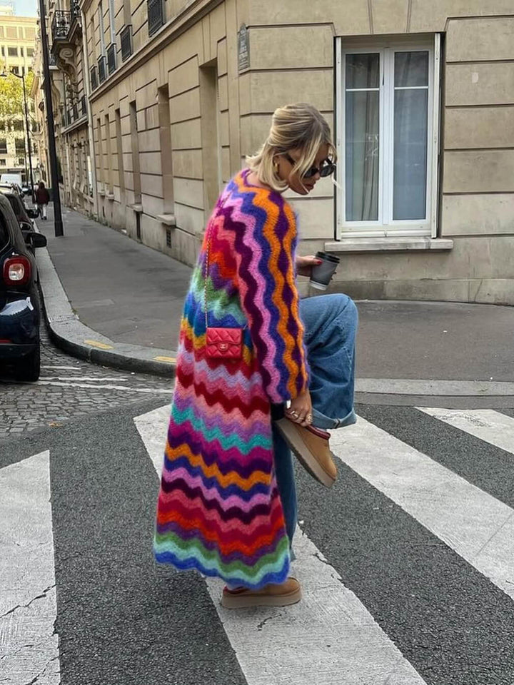 Nina - Cardigan in Cotone Onde di Eleganza