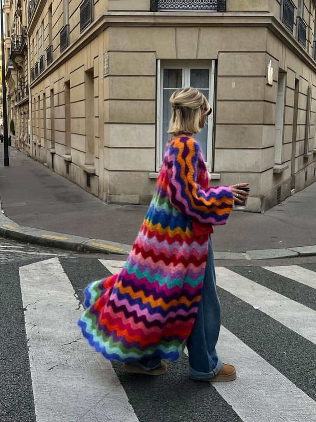 Nina - Cardigan in Cotone Onde di Eleganza