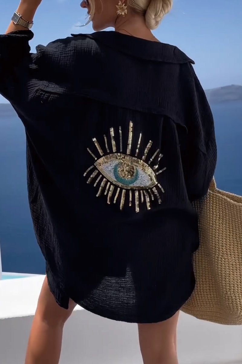Ilaria - T-shirt con Paillettes Brillanti