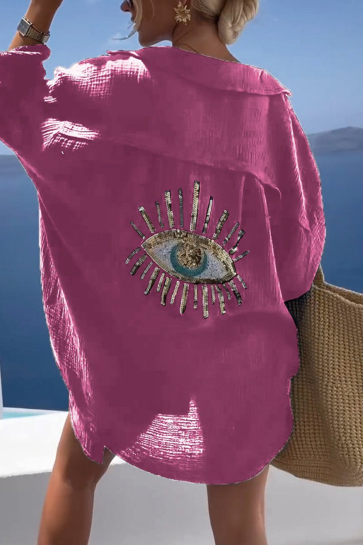 Ilaria - T-shirt con Paillettes Brillanti