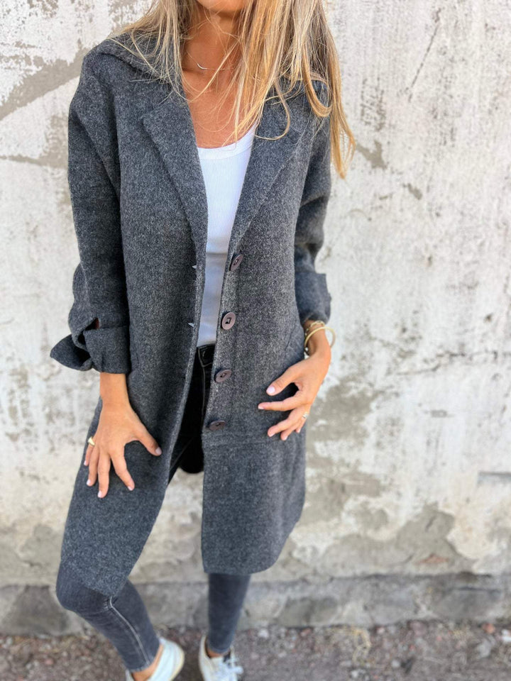 Lara - Cappotto lungo in cotone per l'autunno