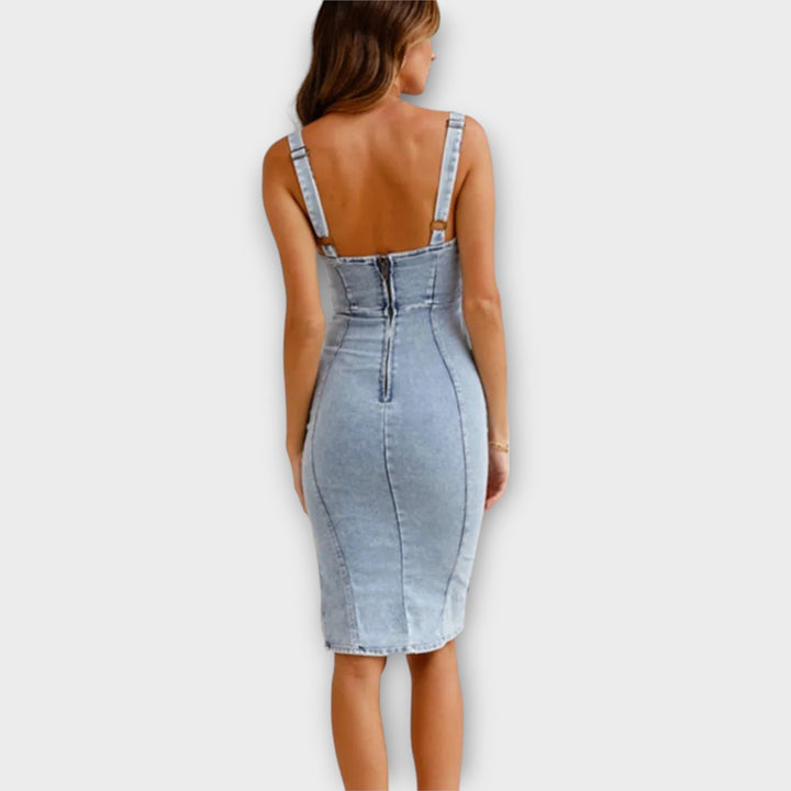 Livia - Abito in Denim con Spalline Regolabili