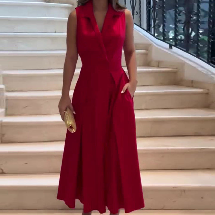 Viola - Vestito Midi con Scollo a V