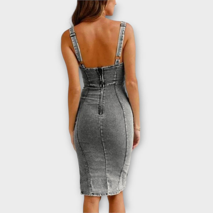 Livia - Abito in Denim con Spalline Regolabili