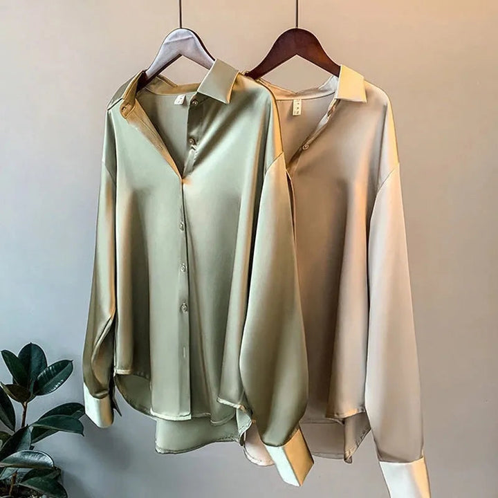 Elisa - Camicia in raso per donne