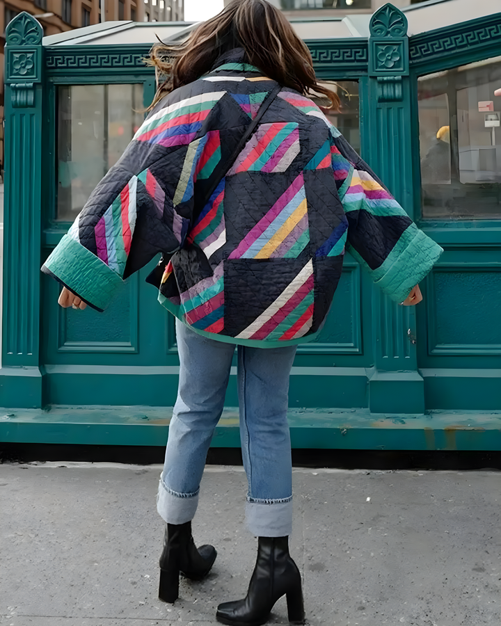 Nina - Giacca Vintage Oversize in Pelle Scamosciata