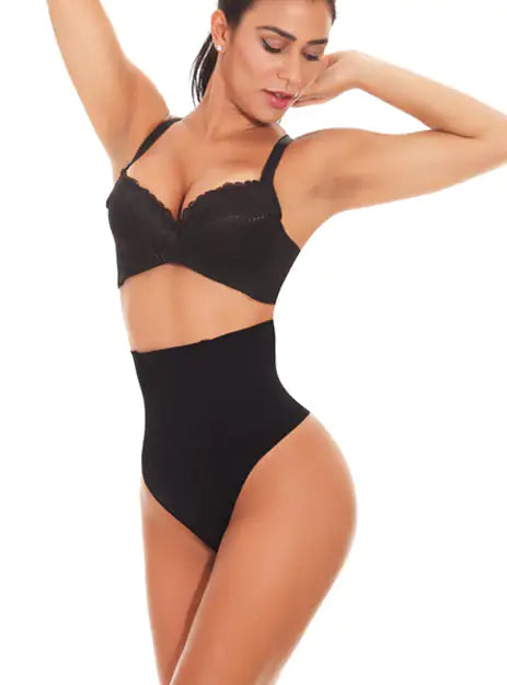 High-waisted shaping thong