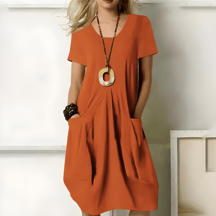 Paola - Vestito Elegante con Copertura per Pancia